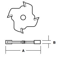 Tungsten Tipped Slotting Router Bit - Cutter Only