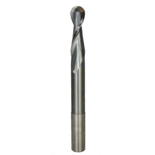 Solid Tungsten Spiral Upcut Ballnose Cutter - 2 Flute - Metric Range - Extra Long Series - tungstenandtool nz