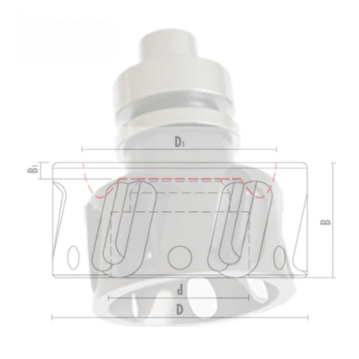 Tornado Dust Extraction System removes up to 90% of the dust & chips from the workpiece.