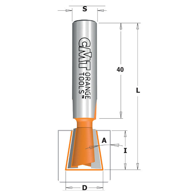 Tungsten Tipped Dovetail Router Bit