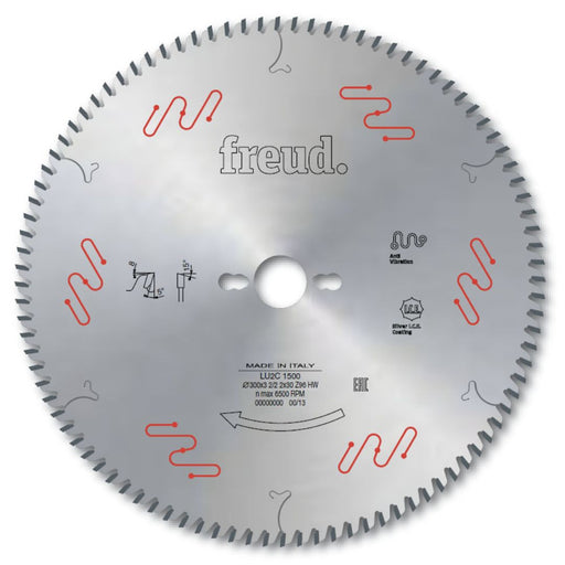 ATB 15° alternate bevel tooth with positive hook for fine cross cutting and finishing cuts on Solid wood Single sided laminate chipboard and plywood.