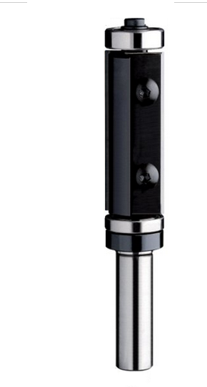 Replaceable Knife Flush Trim Router Bit with Double Bearing - 2 Knife - tungstenandtool