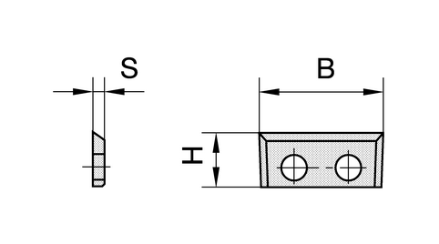 Replaceable Tungsten Knives - Single Sided with Sharpened Ends - tungstenandtool