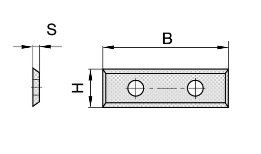 Replaceable Tungsten Knives - Two Sided with Sharpened Ends - tungstenandtool