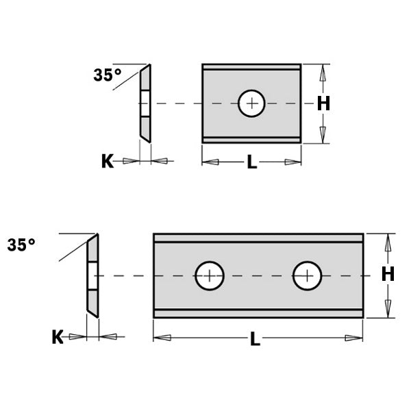Replaceable Tungsten Knives - Two Sided - tungstenandtool