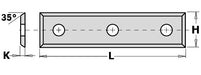 Replaceable Tungsten Knives - Four Sided with Three Holes - tungstenandtool